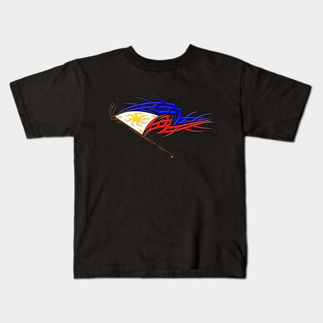 Philippine Tribal Flag Kids T-Shirt by CALMA